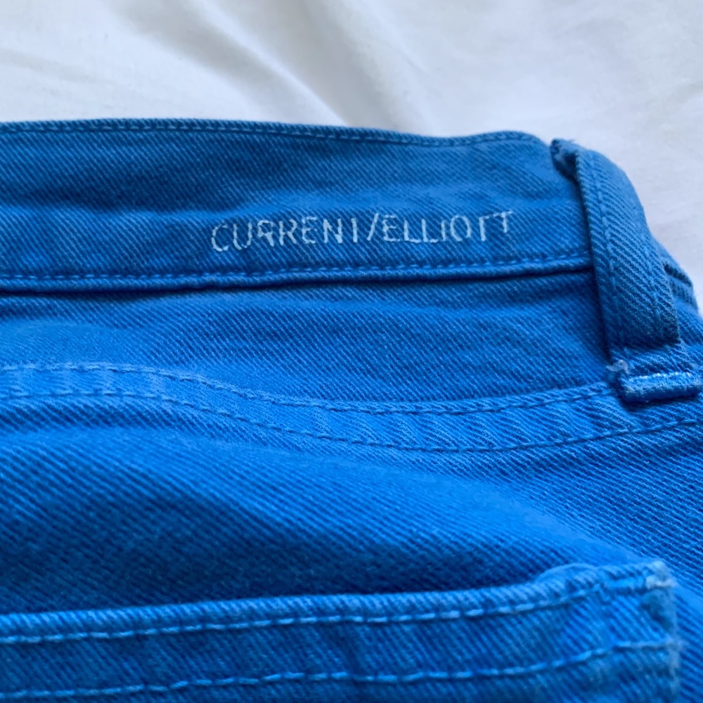 Current/Elliott Sea Blue Rolled Skinny Jean